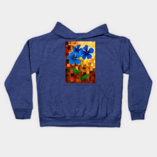 Blue Flowers Kids Hoodie